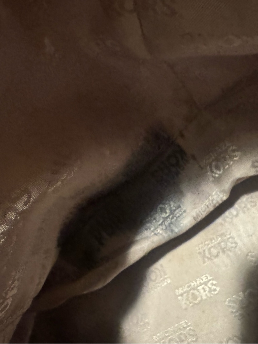 Michael Kors Brown MK Logo Shoulder Bag with Gold Hardware - Picture 6 of 8